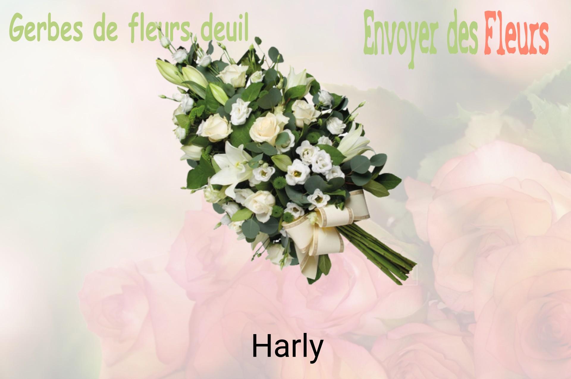 Gerbe de fleurs de deuil livrée à Harly